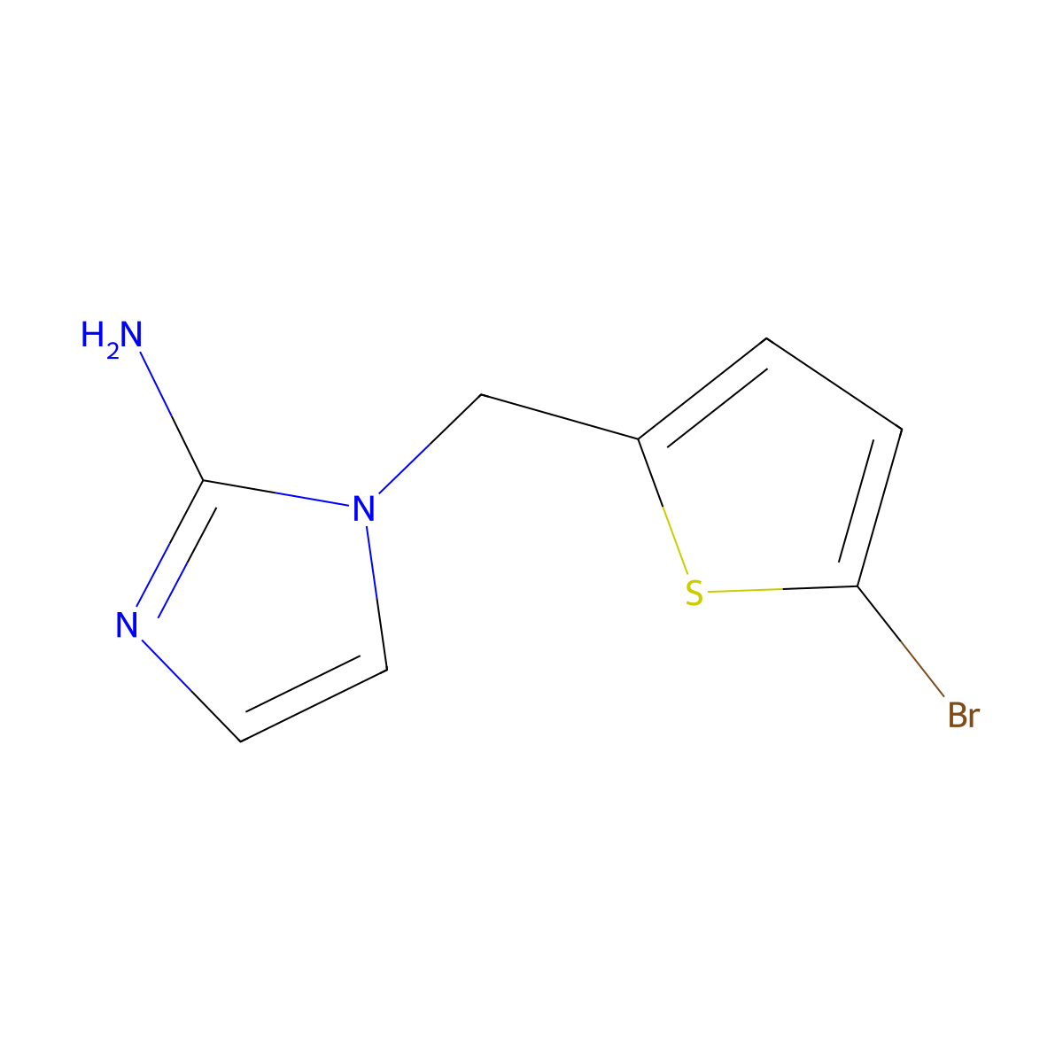 1-[(5-Bromothiophen-2-YL)methyl]-1H-imidazol-2-amine molecular structure, CAS 1183090-95-0
