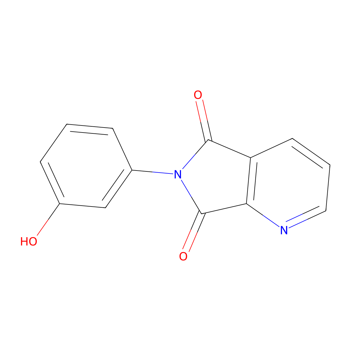 6-(3-hydroxyphenyl)-5H-pyrrolo[3,4-b]pyridine-5,7(6H)-dione molecular structure, CAS 1183092-86-5