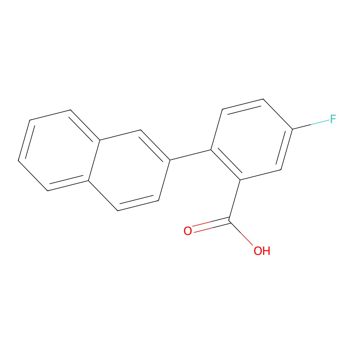 5-Fluoro-2-(naphthalen-2-YL)benzoic acid molecular structure, CAS 1183093-91-5