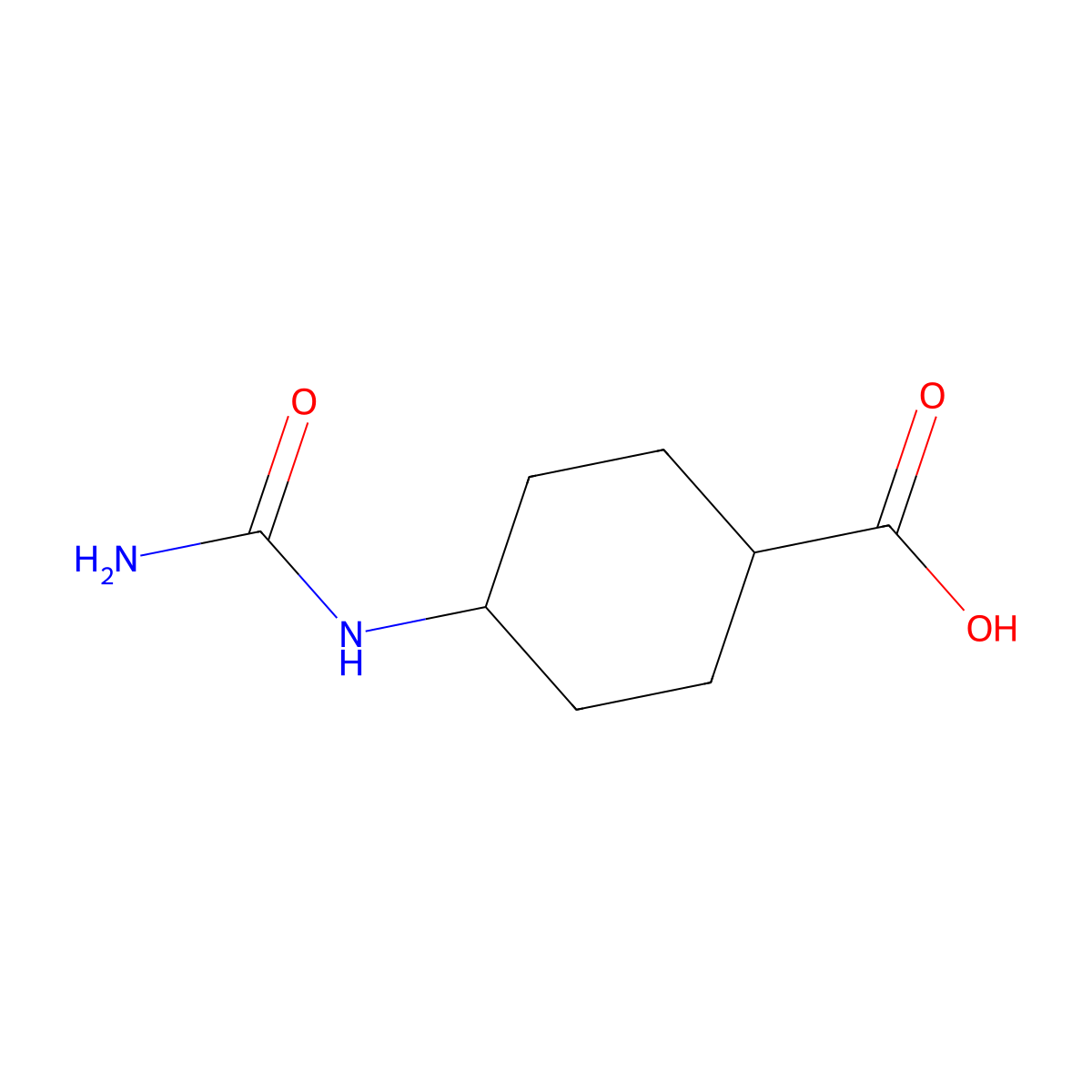 4-(Carbamoylamino)cyclohexane-1-carboxylic acid molecular structure, CAS 1183094-41-8
