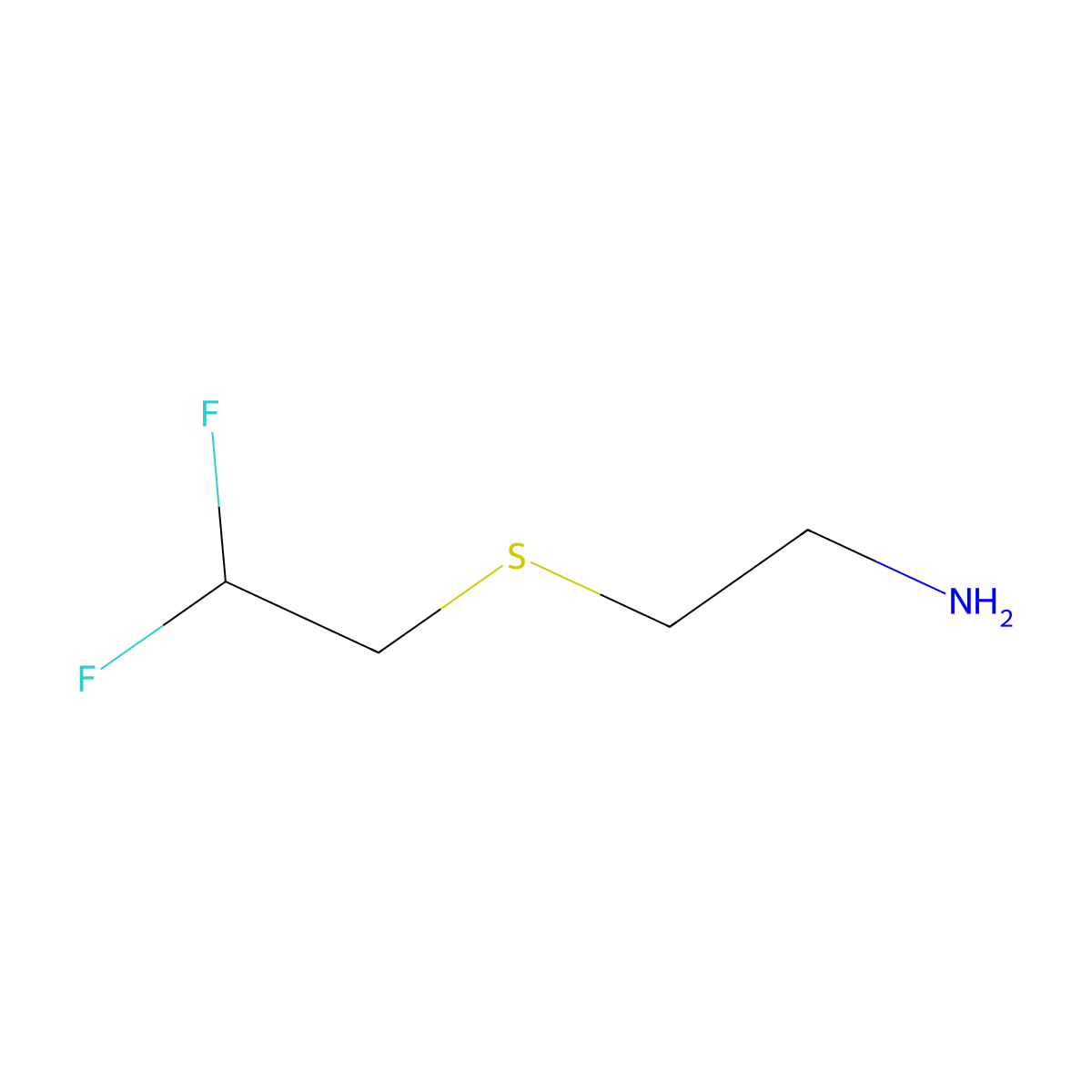 2-[(2,2-Difluoroethyl)sulfanyl]ethan-1-amine molecular structure, CAS 1183099-68-4