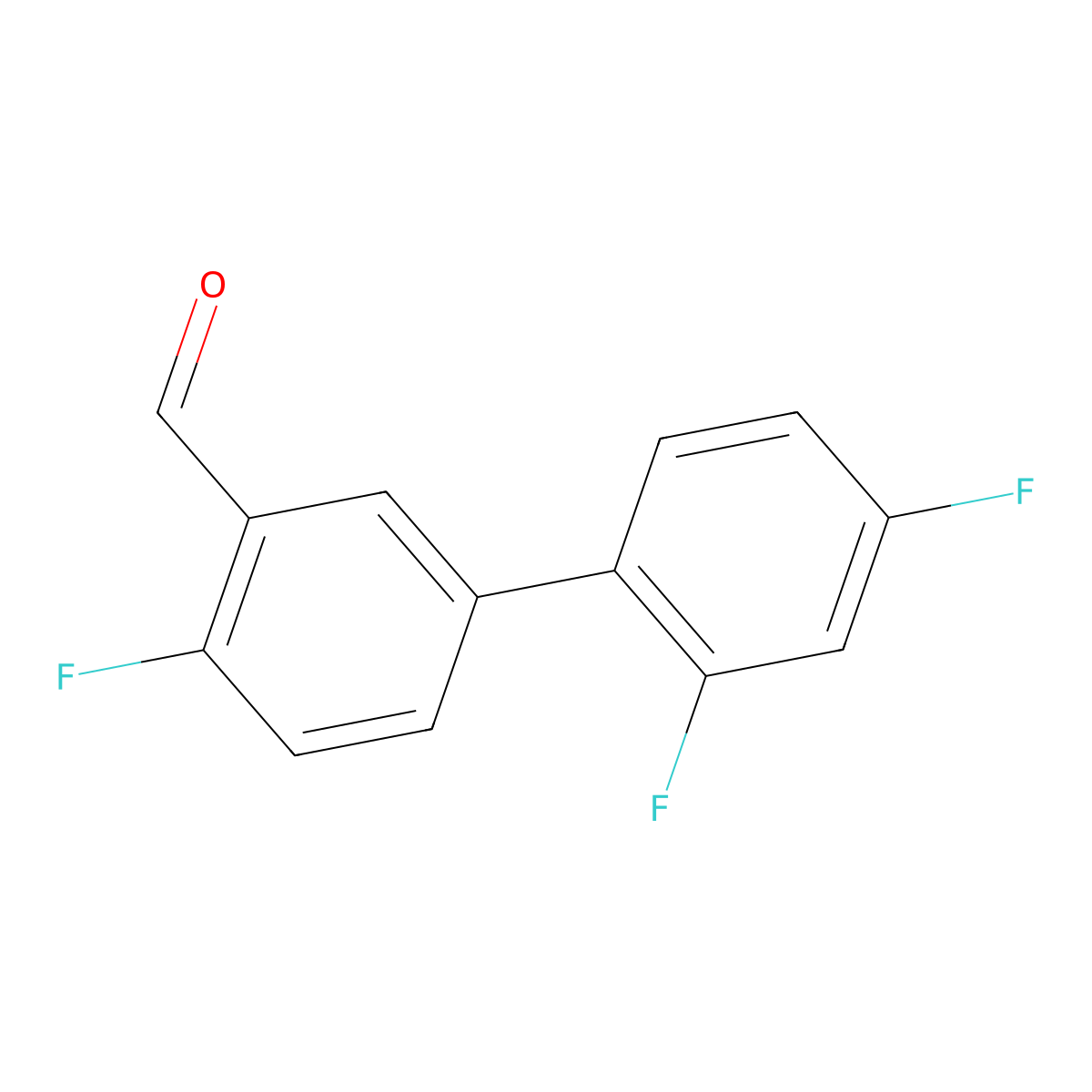 2',4,4'-Trifluoro[1,1'-biphenyl]-3-carboxaldehyde molecular structure, CAS 1183102-70-6