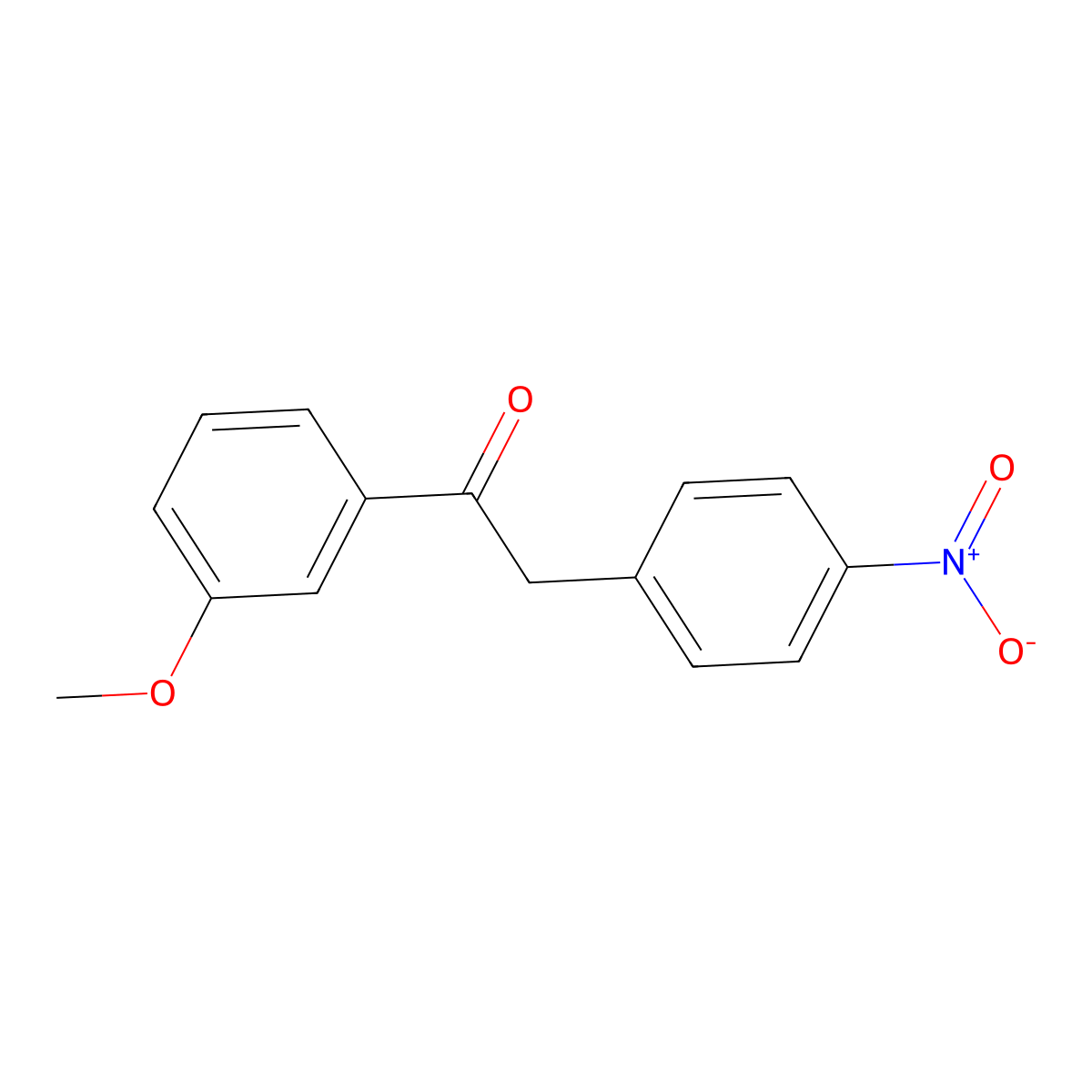 1-(3-Methoxyphenyl)-2-(4-nitrophenyl)ethan-1-one molecular structure, CAS 1183106-20-8