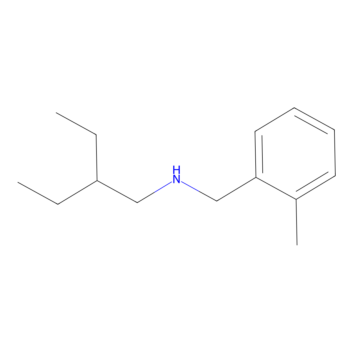 (2-Ethylbutyl)[(2-methylphenyl)methyl]amine molecular structure, CAS 1183107-43-8