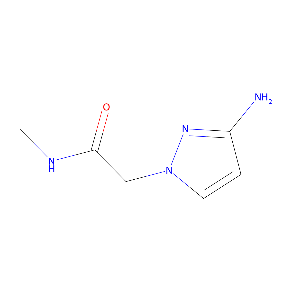 2-(3-amino-1H-pyrazol-1-yl)-N-methylacetamide molecular structure, CAS 1183109-57-0