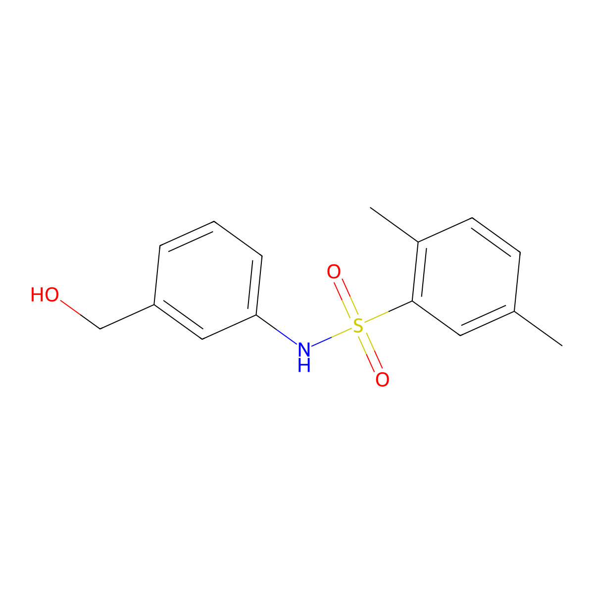 N-[3-(hydroxymethyl)phenyl]-2,5-dimethylbenzene-1-sulfonamide molecular structure, CAS 1183113-19-0