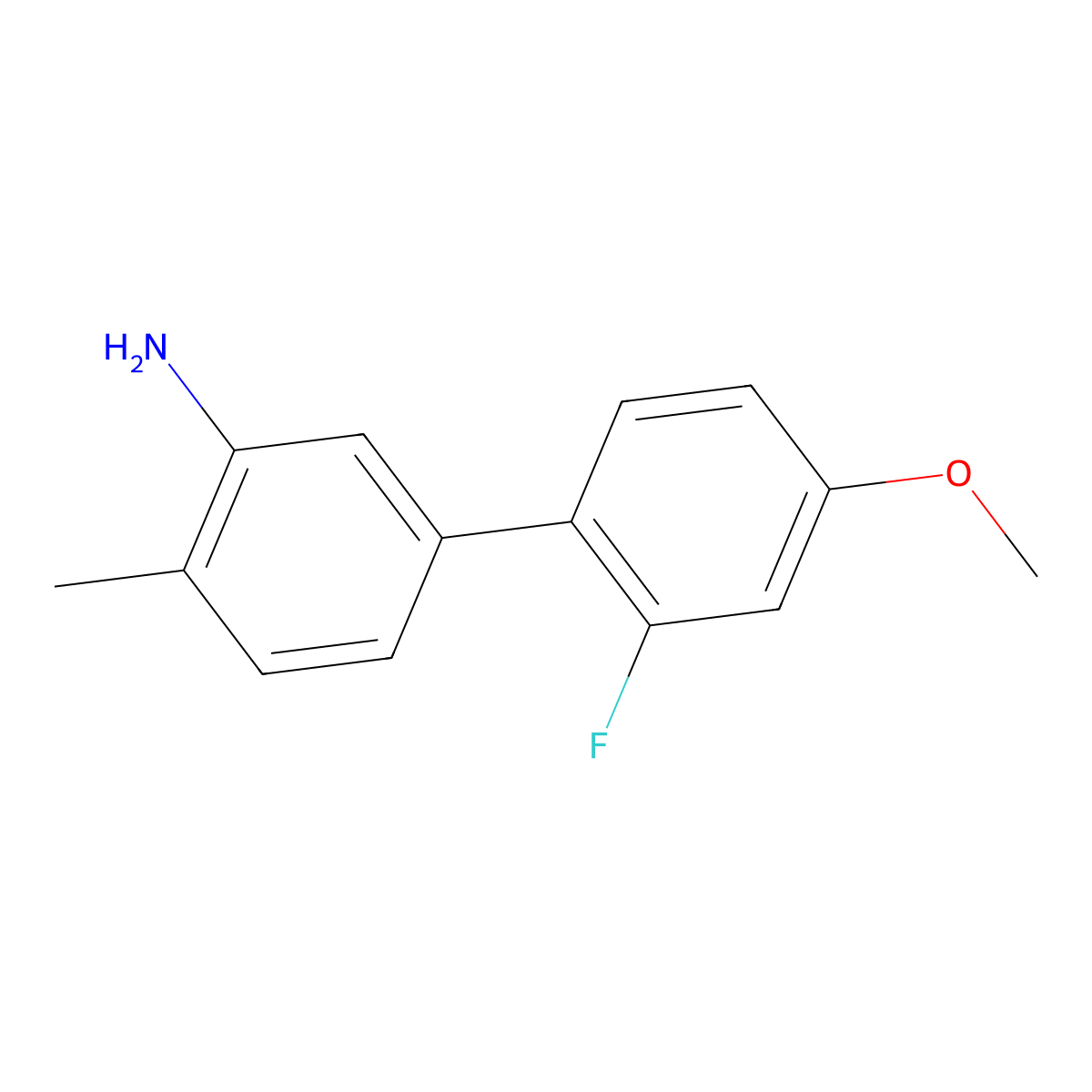 2'-Fluoro-4'-methoxy-4-methyl-[1,1'-biphenyl]-3-amine molecular structure, CAS 1183117-92-1