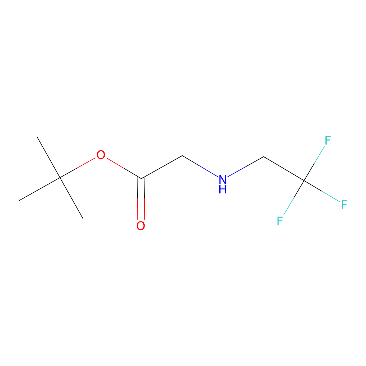 Tert-butyl 2-[(2,2,2-trifluoroethyl)amino]acetate molecular structure, CAS 1183123-01-4