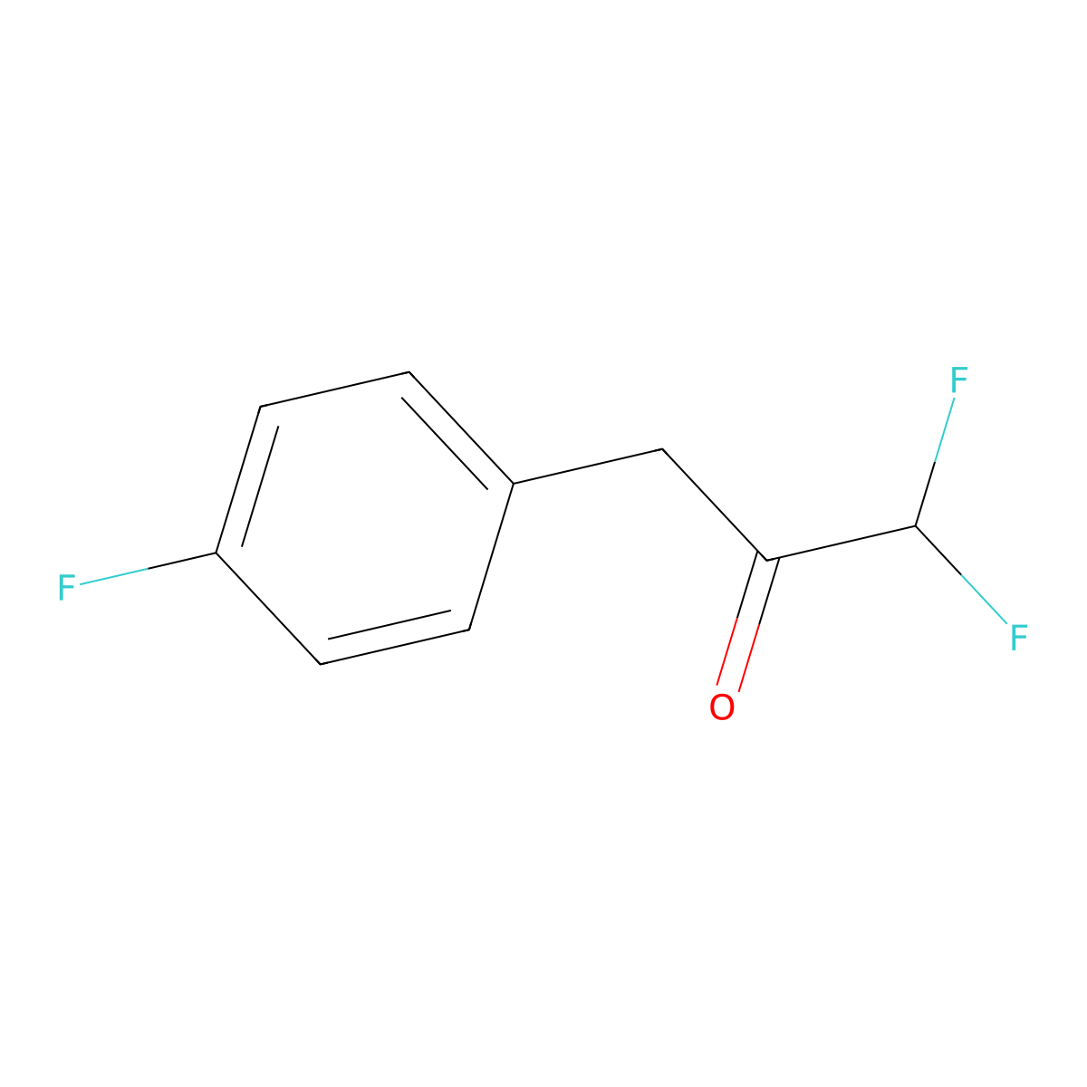 1,1-Difluoro-3-(4-fluorophenyl)propan-2-one molecular structure, CAS 1183132-63-9