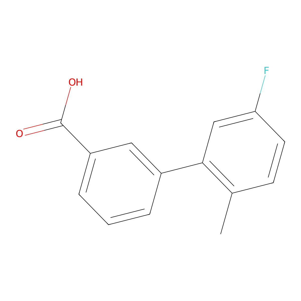 3-(5-Fluoro-2-methylphenyl)benzoic acid molecular structure, CAS 1183132-65-1