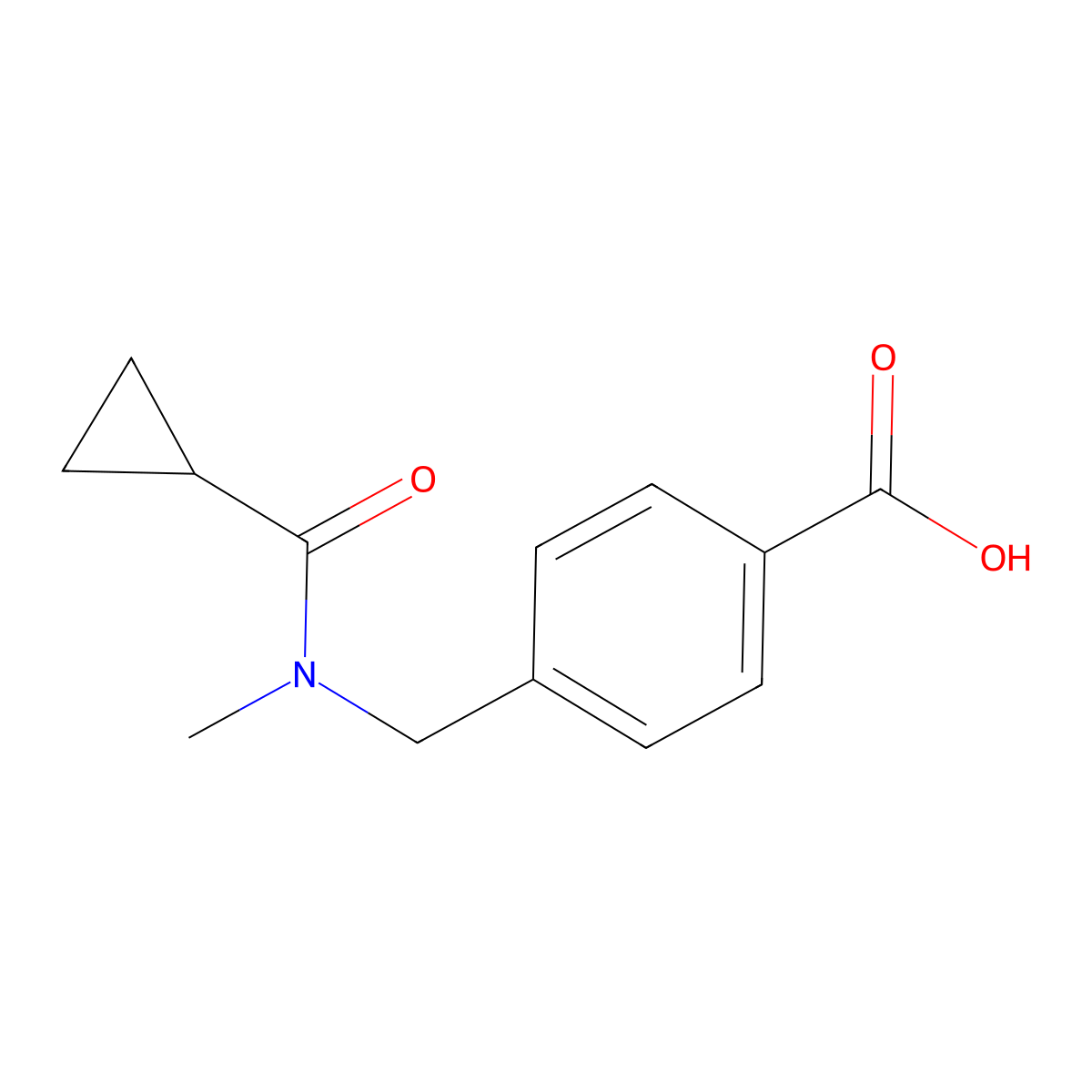 4-[(1-Cyclopropyl-N-methylformamido)methyl]benzoic acid molecular structure, CAS 1183133-04-1