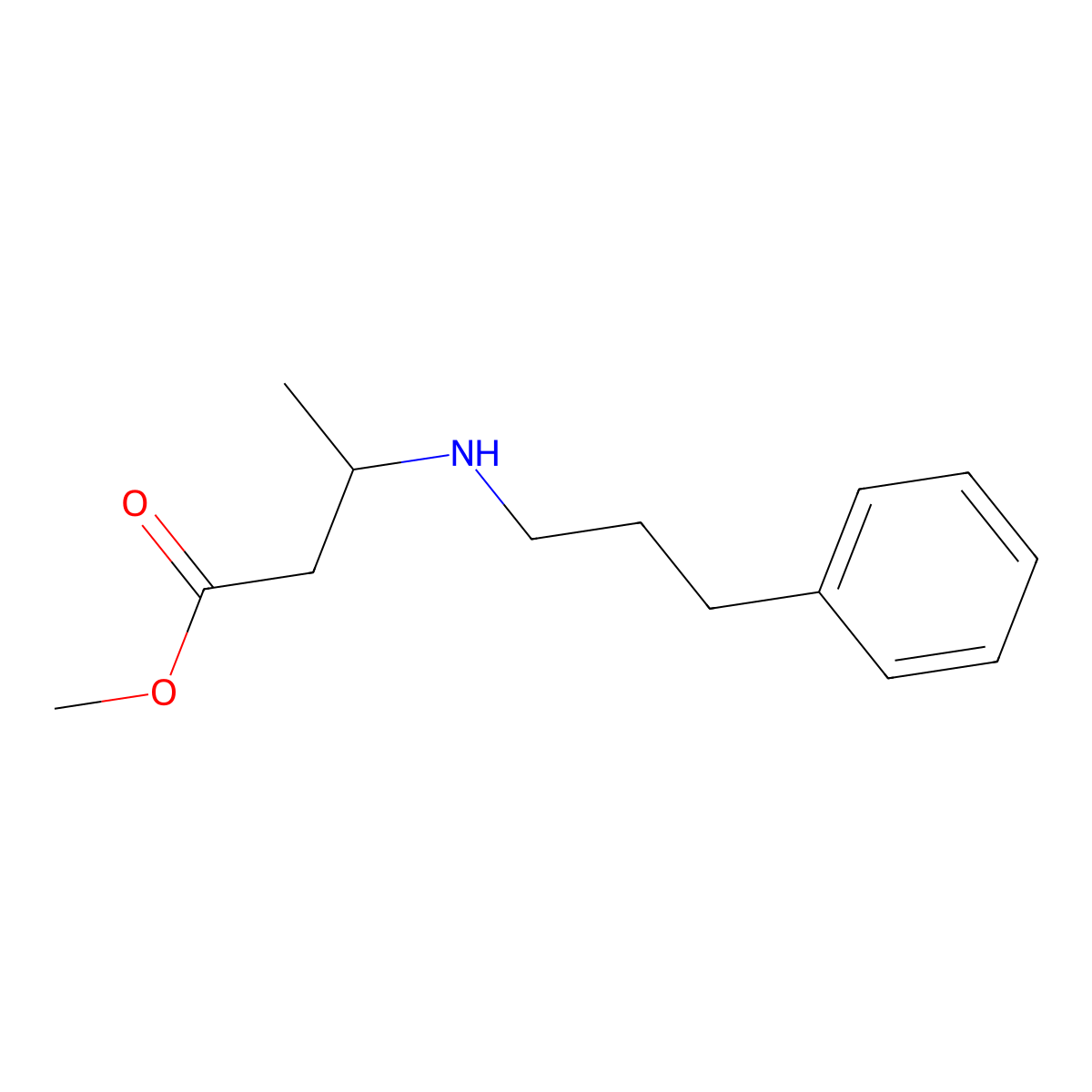 Methyl 3-[(3-phenylpropyl)amino]butanoate molecular structure, CAS 1183133-79-0