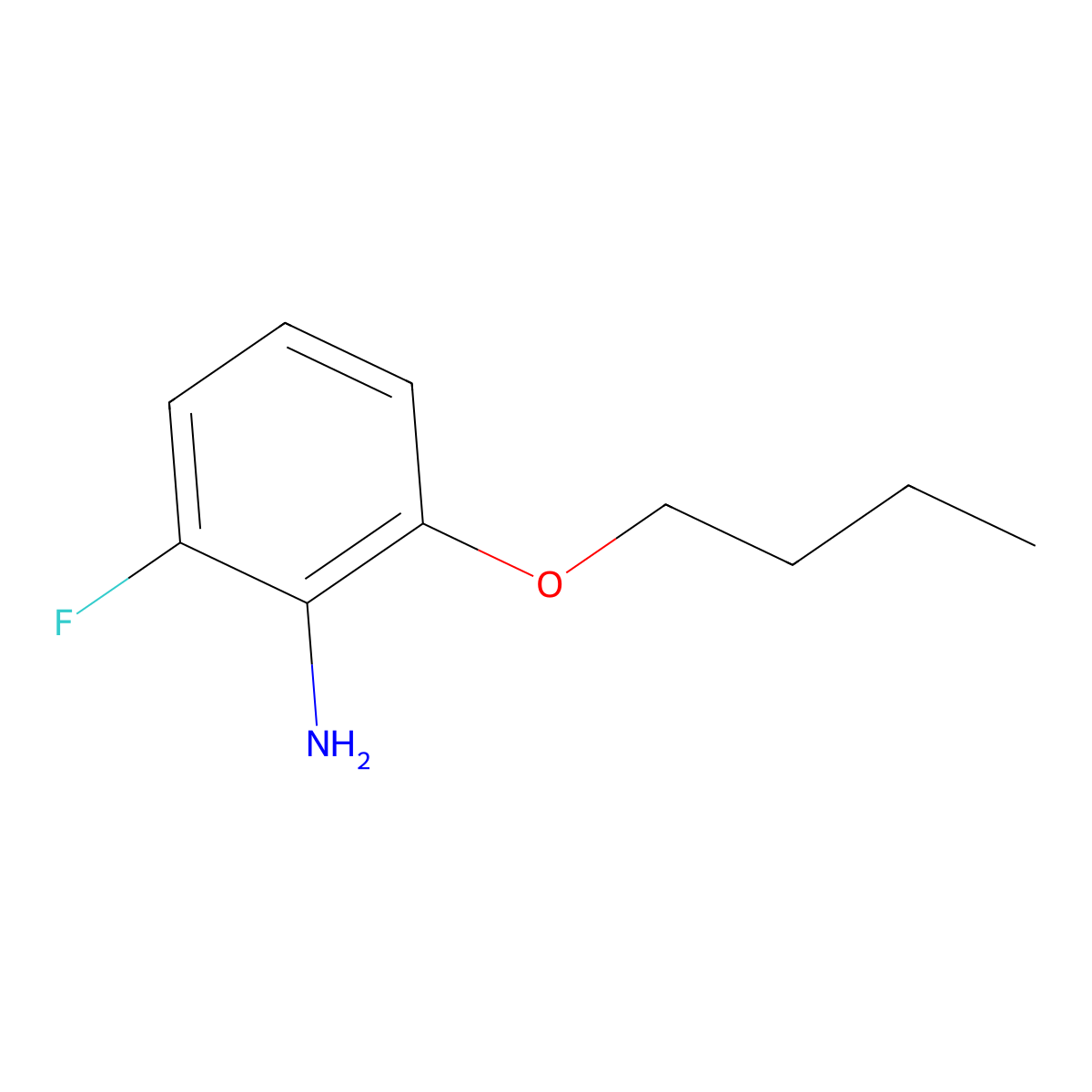 2-Butoxy-6-fluoroaniline molecular structure, CAS 1183150-21-1
