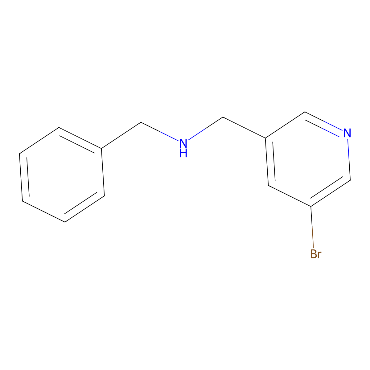 N-benzyl-1-(5-bromopyridin-3-yl)methanamine molecular structure, CAS 1183150-94-8