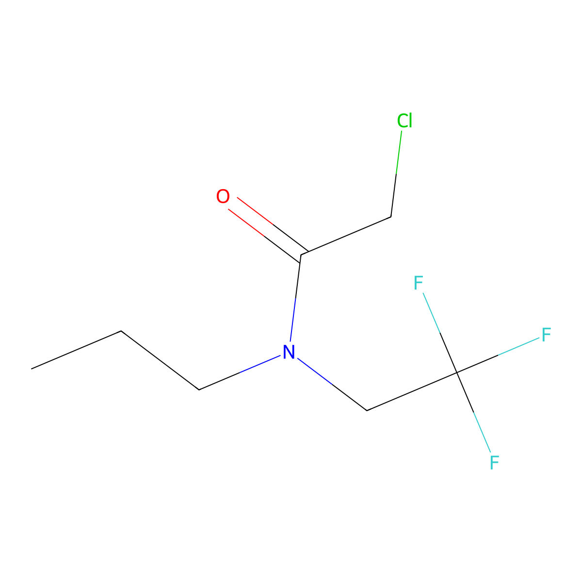 2-chloro-N-propyl-N-(2,2,2-trifluoroethyl)acetamide molecular structure, CAS 1183151-97-4
