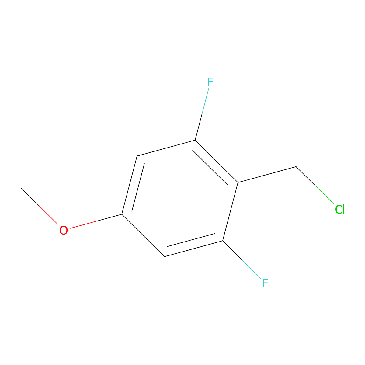 2-(Chloromethyl)-1,3-difluoro-5-methoxybenzene molecular structure, CAS 1183153-32-3
