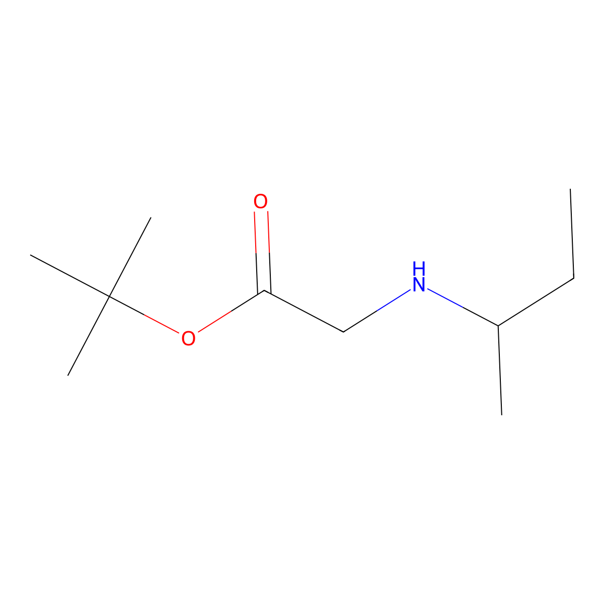 Tert-butyl 2-[(butan-2-yl)amino]acetate molecular structure, CAS 1183159-54-7