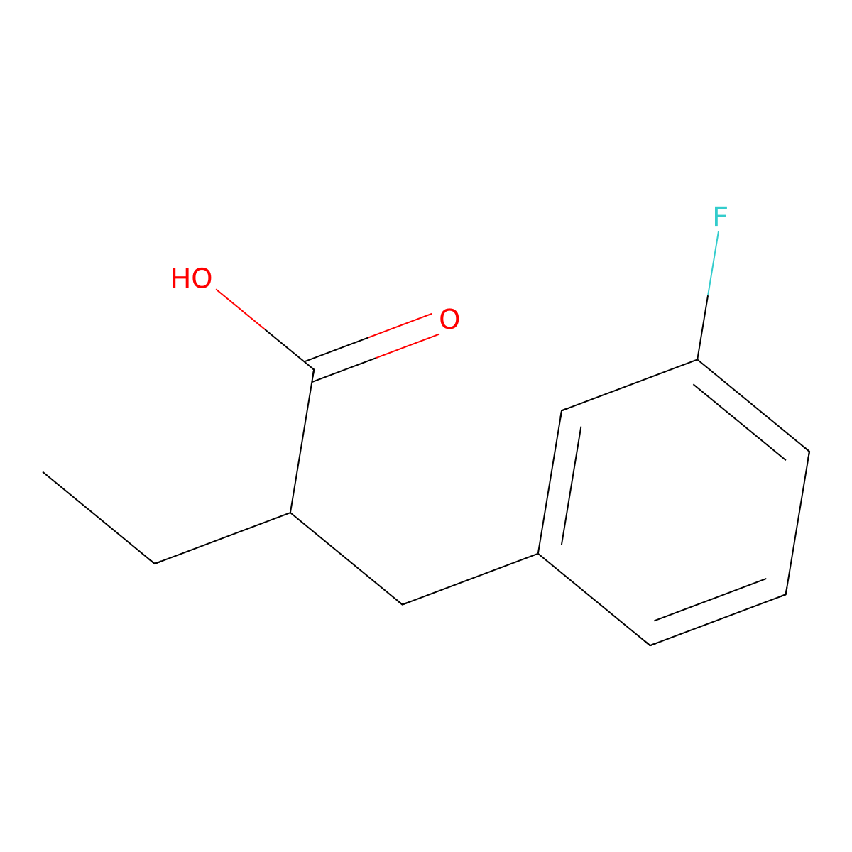 2-(3-Fluorobenzyl)butanoic acid molecular structure, CAS 1183161-47-8