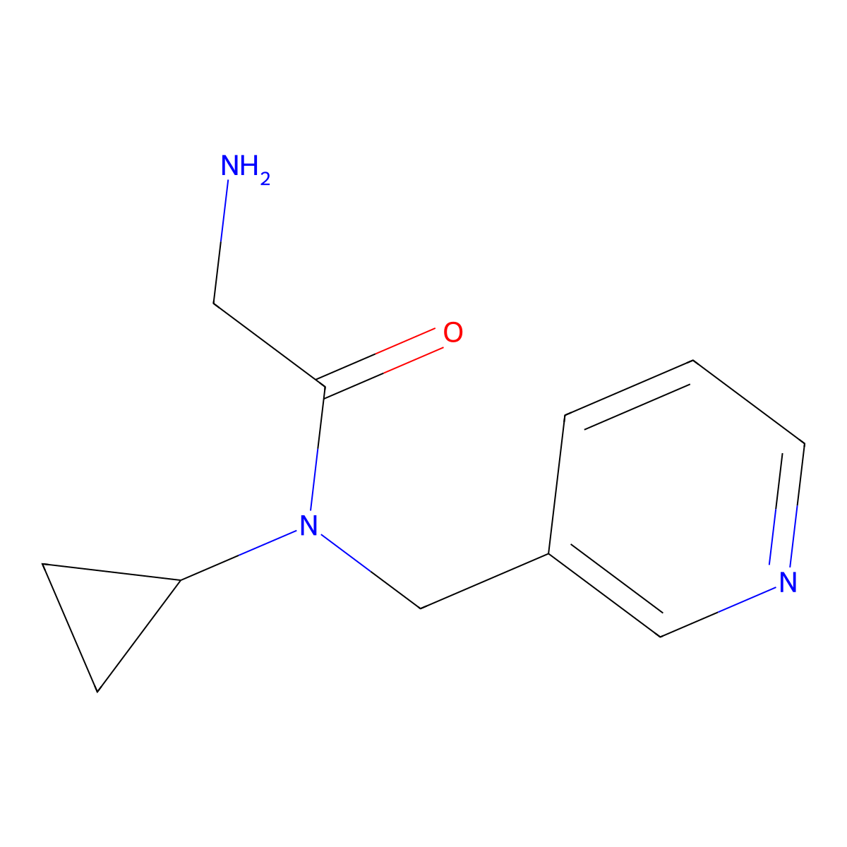 2-Amino-N-cyclopropyl-N-pyridin-3-ylmethyl-acetamide molecular structure, CAS 1183163-09-8