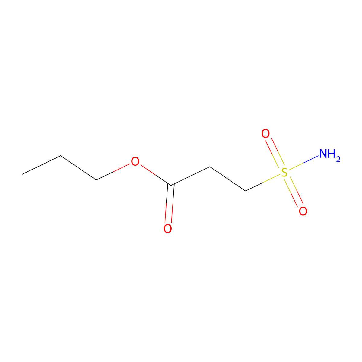 Propyl 3-sulfamoylpropanoate molecular structure, CAS 1183168-09-3