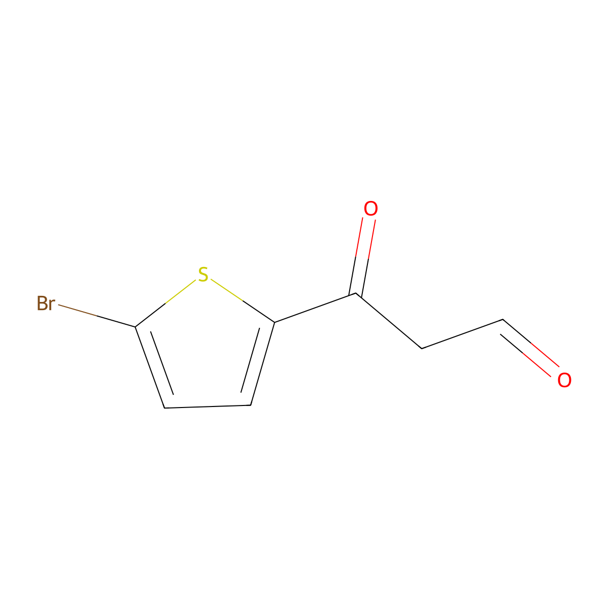 3-(5-Bromothiophen-2-YL)-3-oxopropanal molecular structure, CAS 1183176-93-3