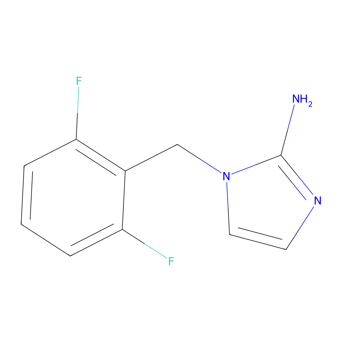 1-(2,6-Difluorobenzyl)-1h-imidazol-2-amine molecular structure, CAS 1183183-91-6