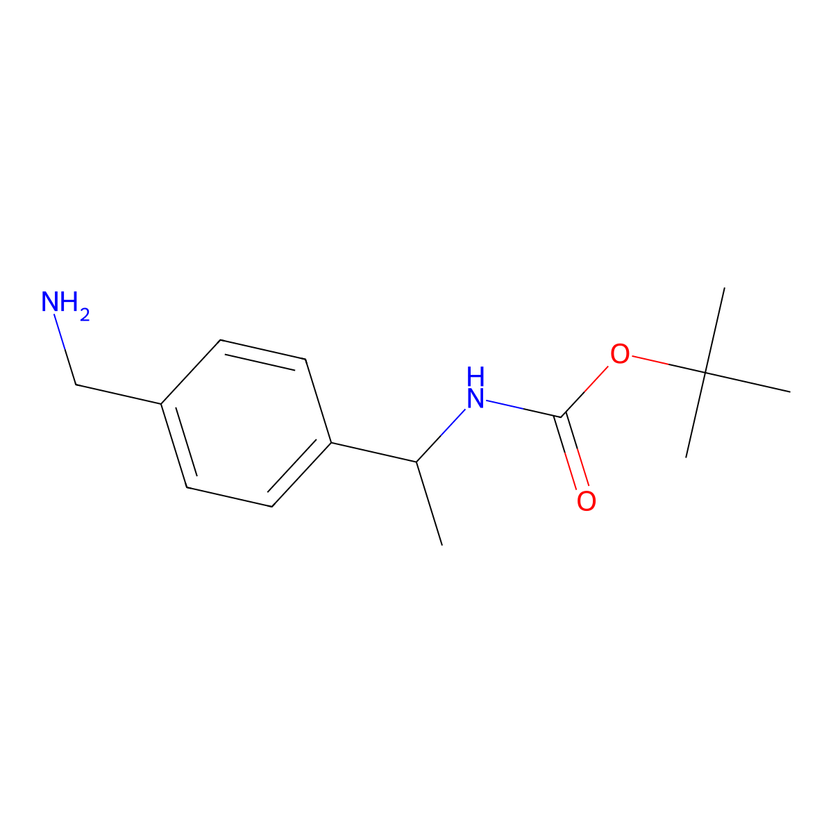 Tert-butyl (1-(4-(aminomethyl)phenyl)ethyl)carbamate molecular structure, CAS 1183185-25-2
