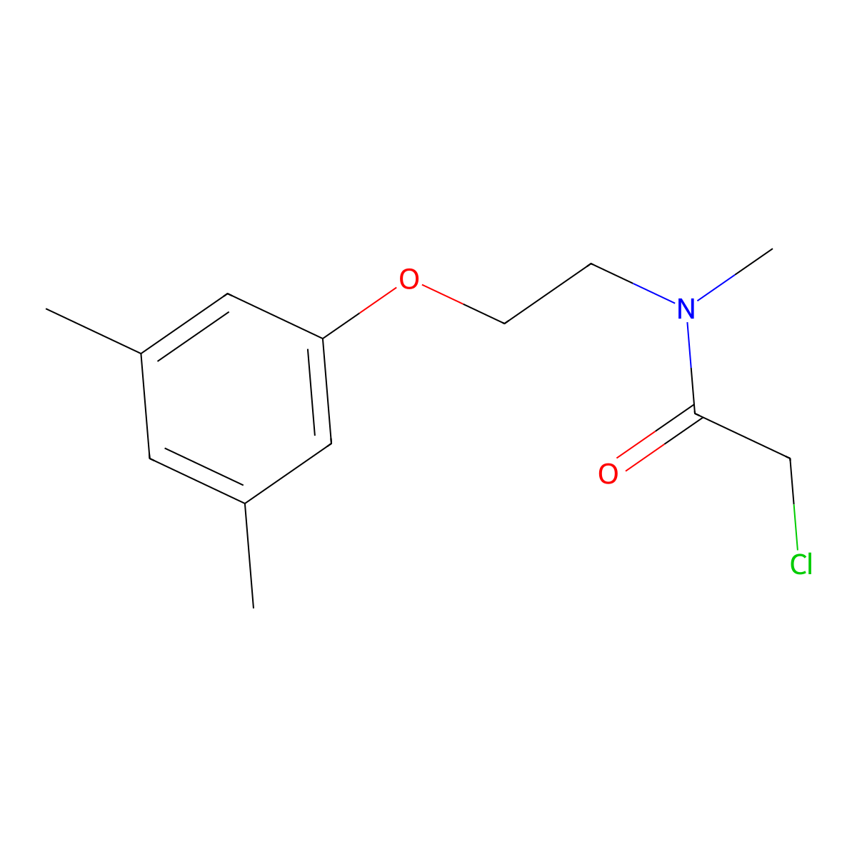 2-chloro-N-[2-(3,5-dimethylphenoxy)ethyl]-N-methylacetamide molecular structure, CAS 1183187-37-2