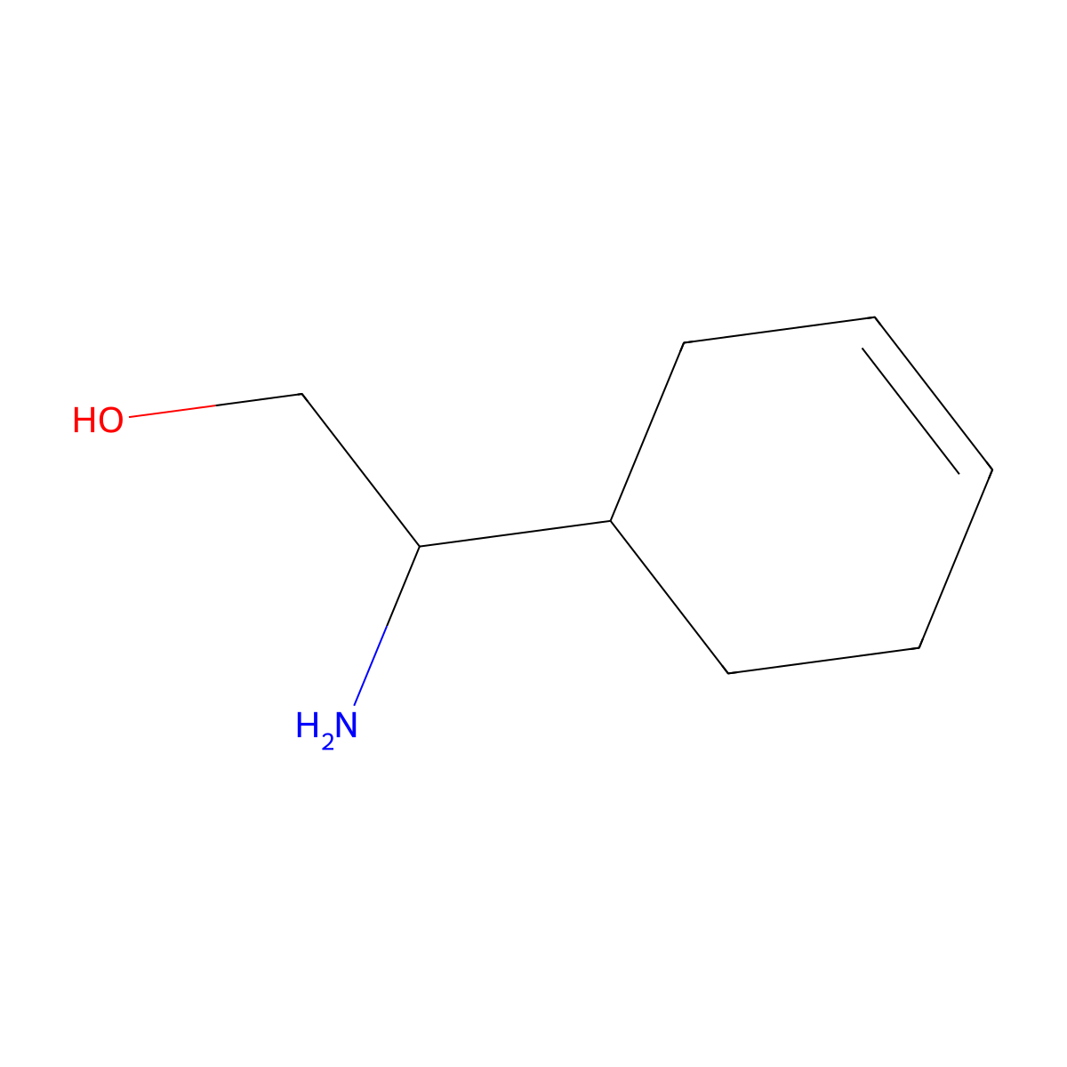 2-Amino-2-(cyclohex-3-en-1-yl)ethan-1-ol molecular structure, CAS 1183189-02-7