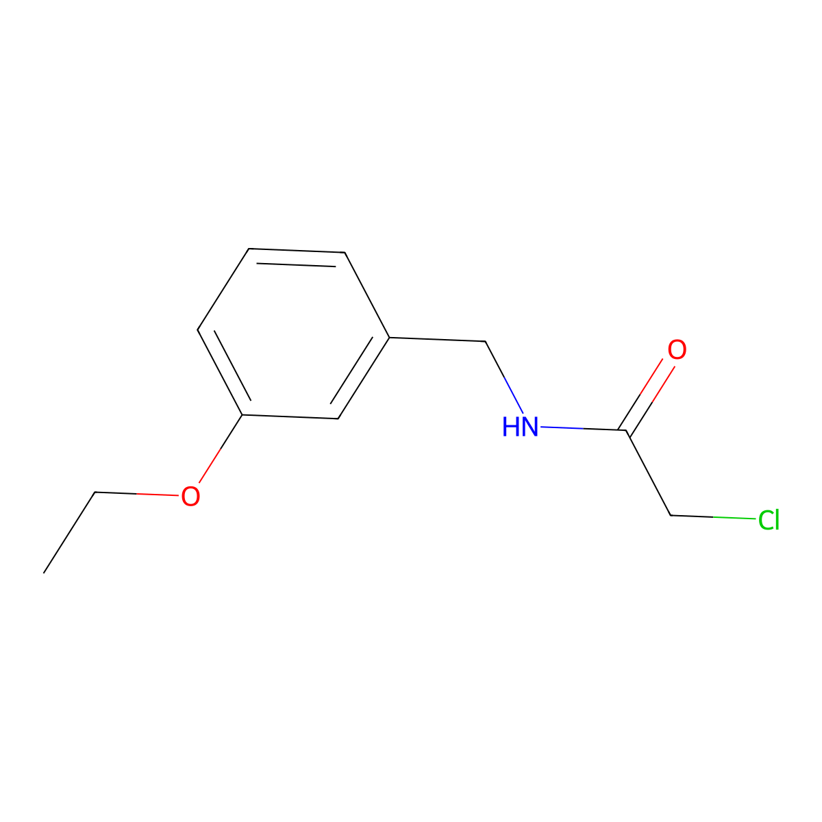 2-chloro-N-[(3-ethoxyphenyl)methyl]acetamide molecular structure, CAS 1183189-82-3