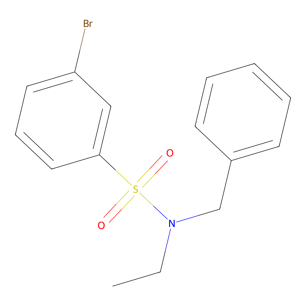 N-benzyl-3-bromo-N-ethylbenzenesulfonamide molecular structure, CAS 1183195-31-4