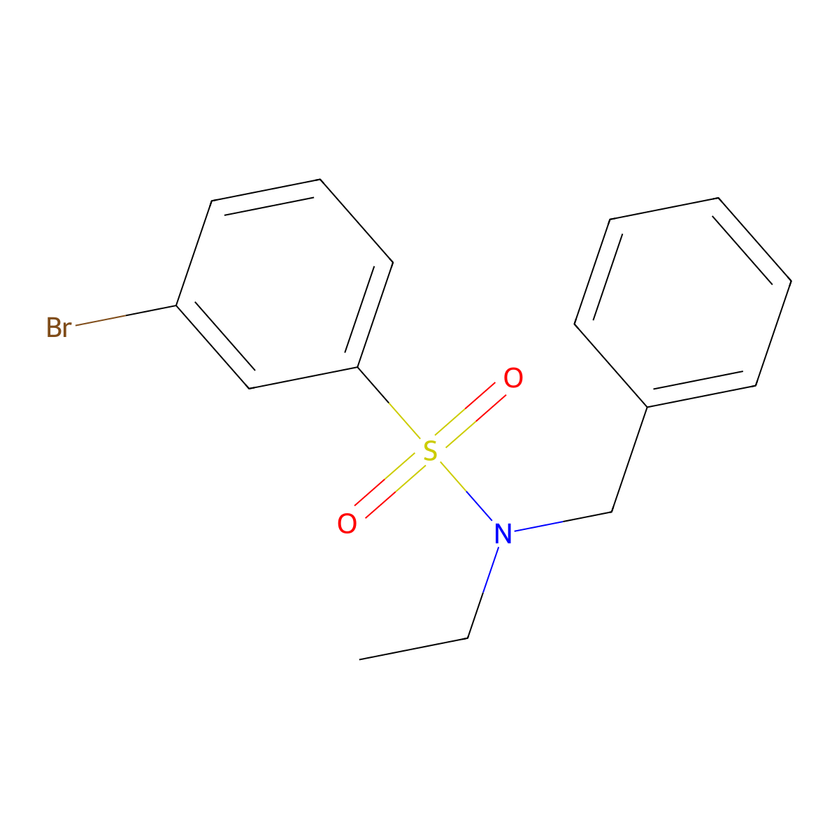 N-benzyl-3-bromo-N-ethylbenzenesulfonamide molecular structure, CAS 1183195-31-4