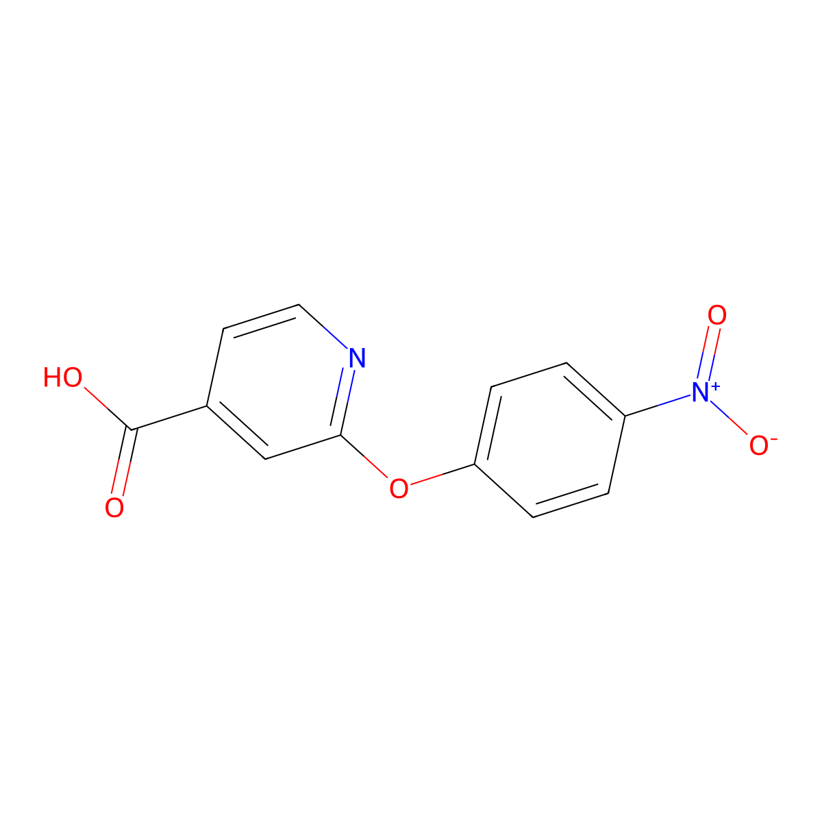 2-(4-Nitrophenoxy)pyridine-4-carboxylic acid molecular structure, CAS 1183195-58-5