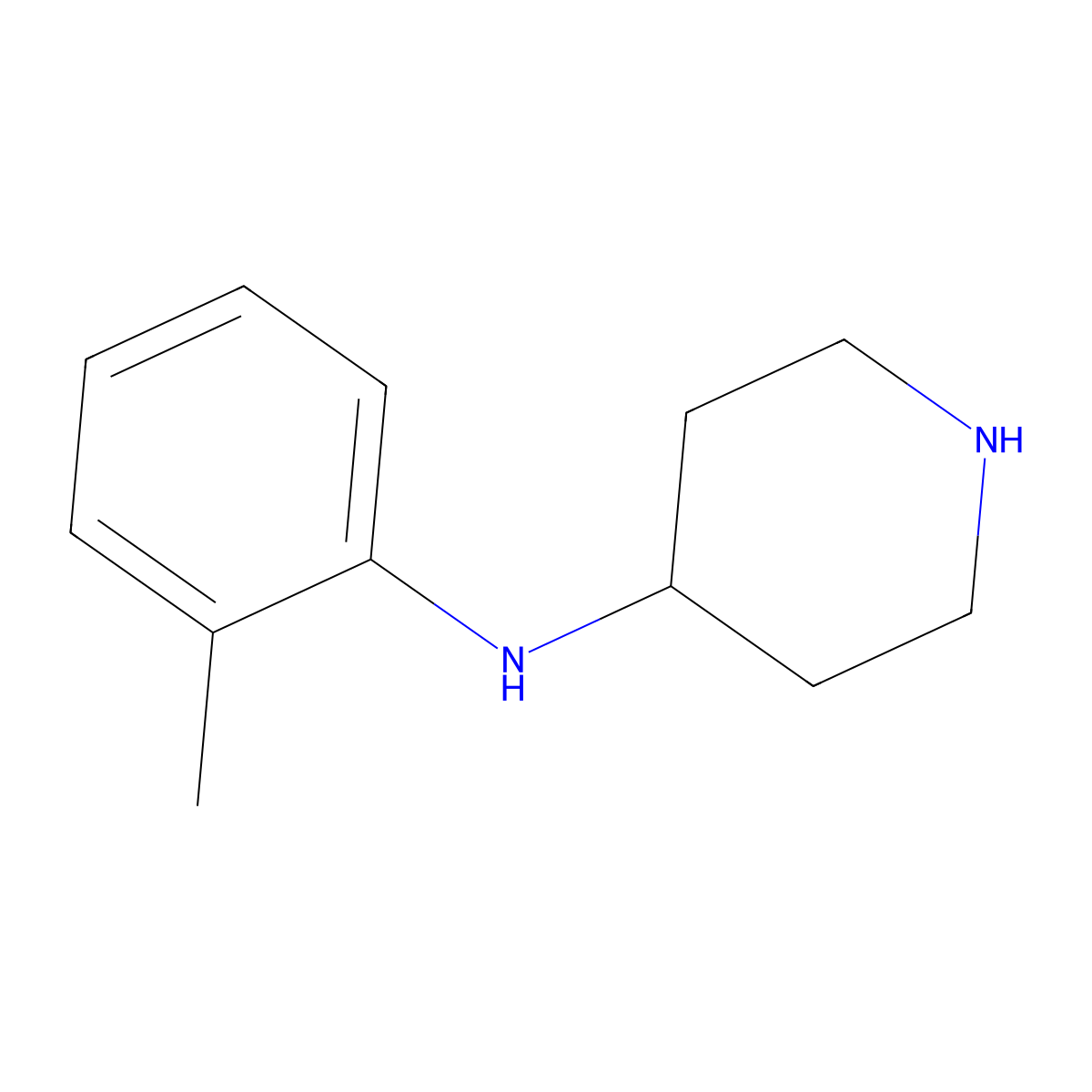 N-(2-methylphenyl)piperidin-4-amine molecular structure, CAS 1183200-00-1