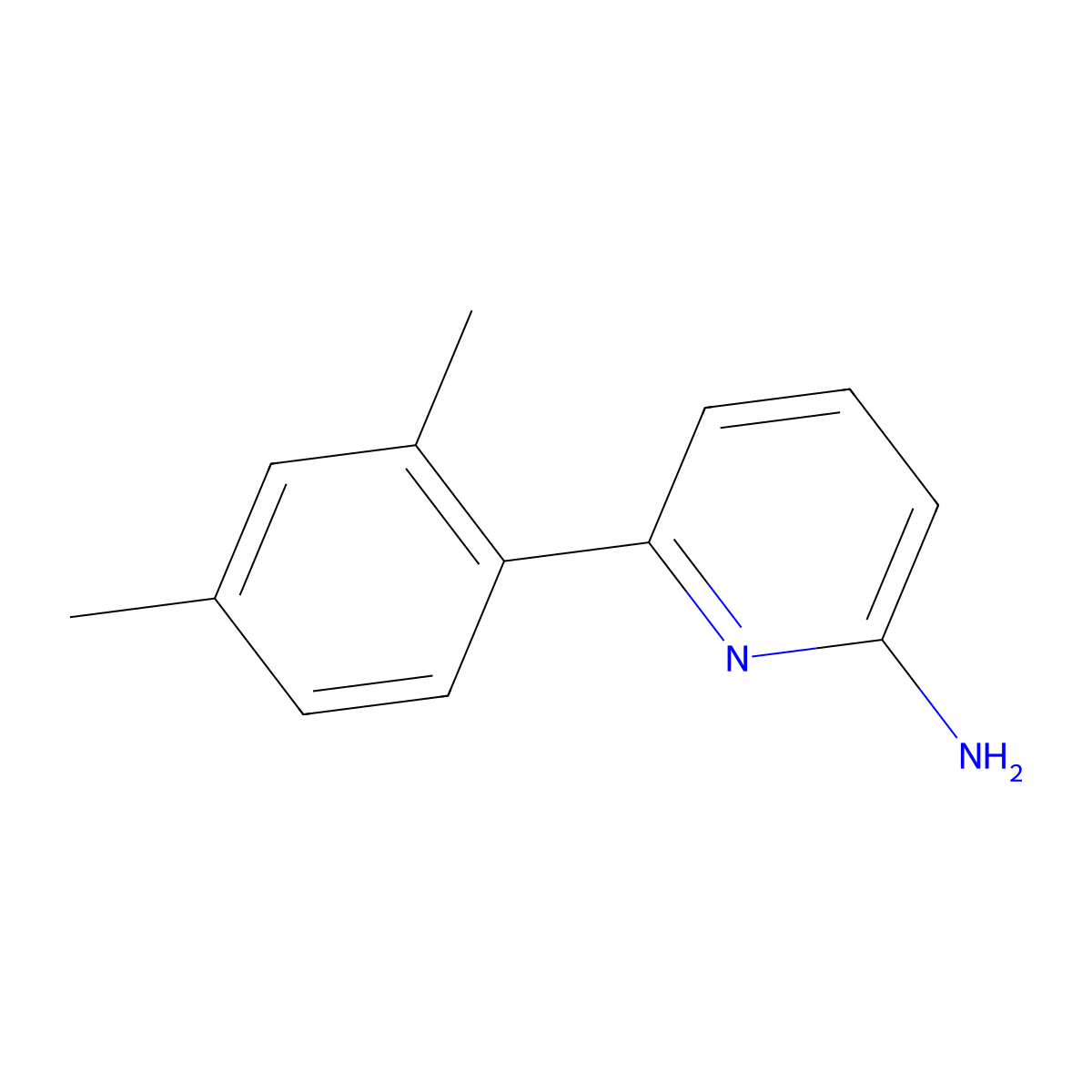 6-(2,4-Dimethylphenyl)pyridin-2-amine molecular structure, CAS 1183201-30-0
