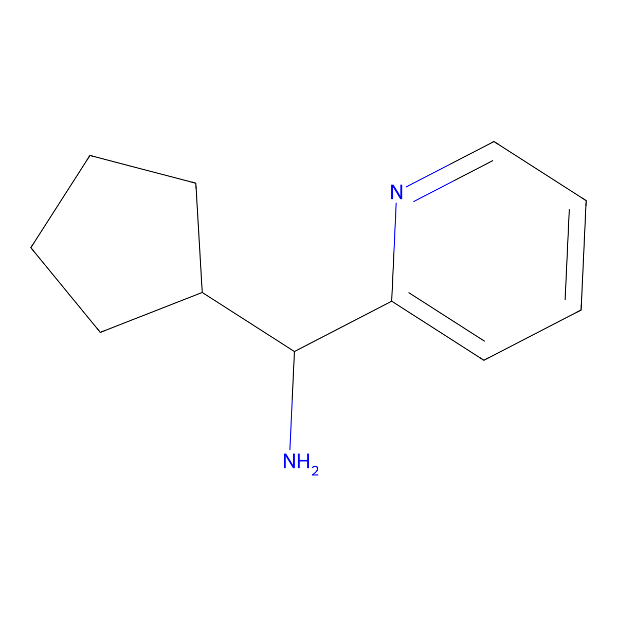 Cyclopentyl(pyridin-2-yl)methanamine molecular structure, CAS 1183202-03-0