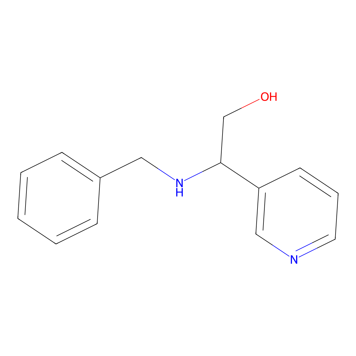 2-(Benzylamino)-2-pyridin-3-ylethanol molecular structure, CAS 1183209-60-0