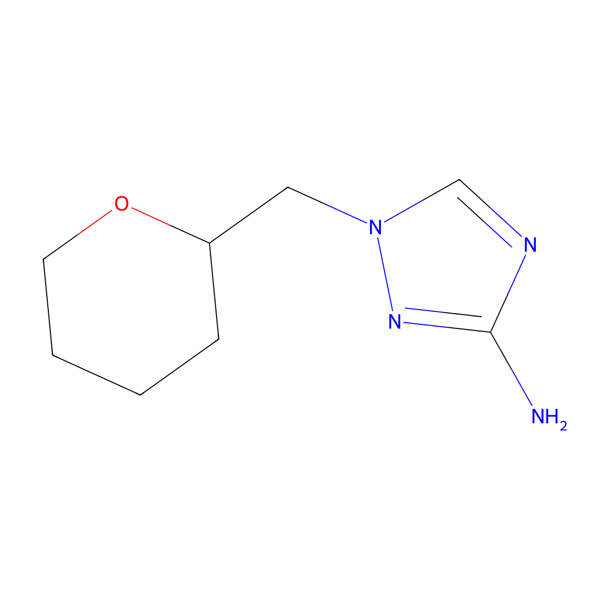 1-[(oxan-2-yl)methyl]-1H-1,2,4-triazol-3-amine molecular structure, CAS 1183211-15-5