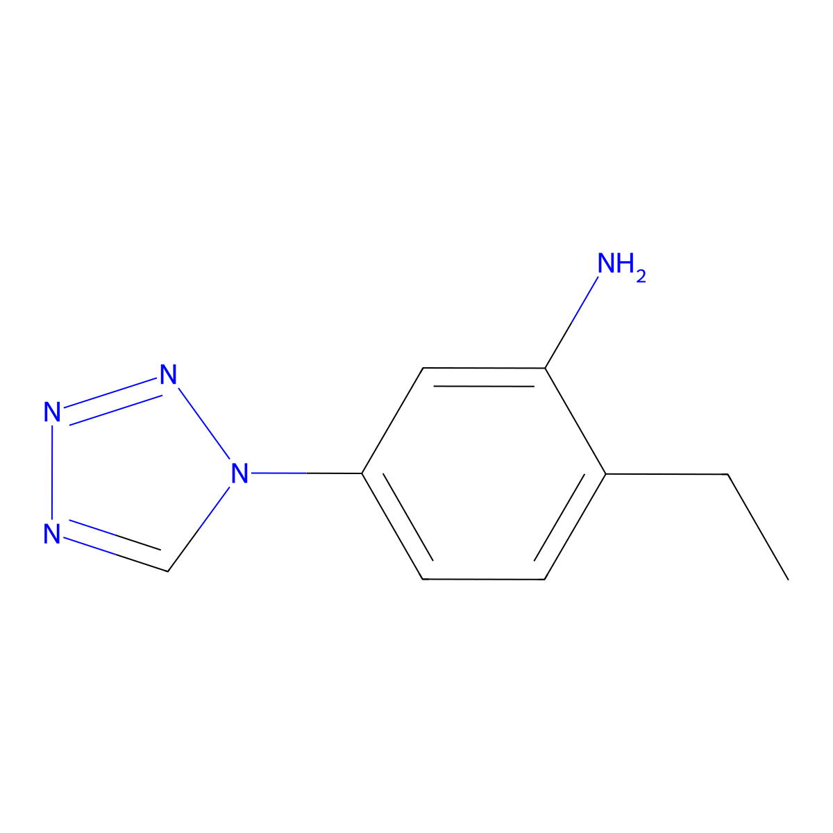 2-Ethyl-5-(tetrazol-1-yl)aniline molecular structure, CAS 1183213-39-9