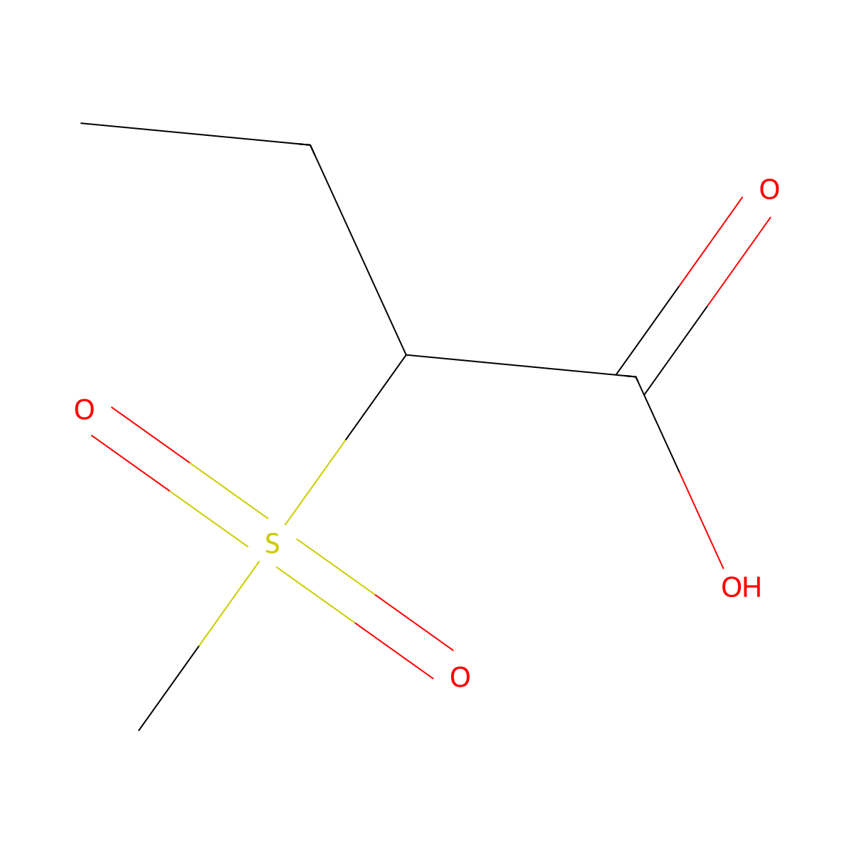2-Methanesulfonylbutanoic acid molecular structure, CAS 1183215-00-0