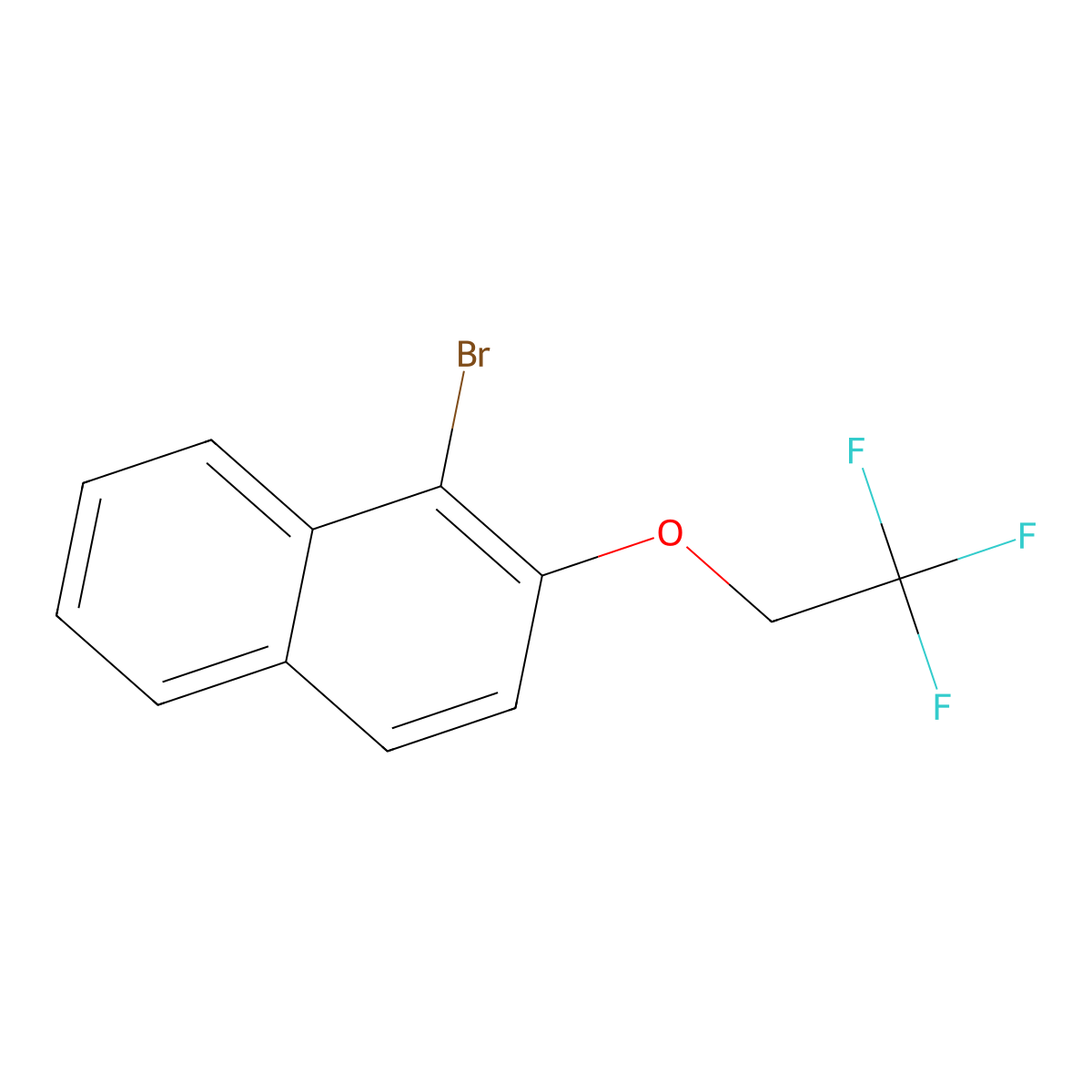 1-Bromo-2-(2,2,2-trifluoroethoxy)naphthalene molecular structure, CAS 1183217-33-5