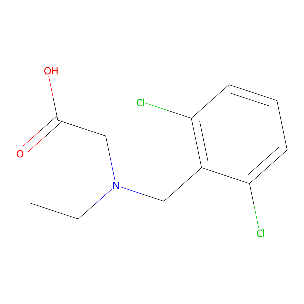 [(2,6-Dichloro-benzyl)-ethyl-amino]-acetic acid molecular structure, CAS 1183225-14-0