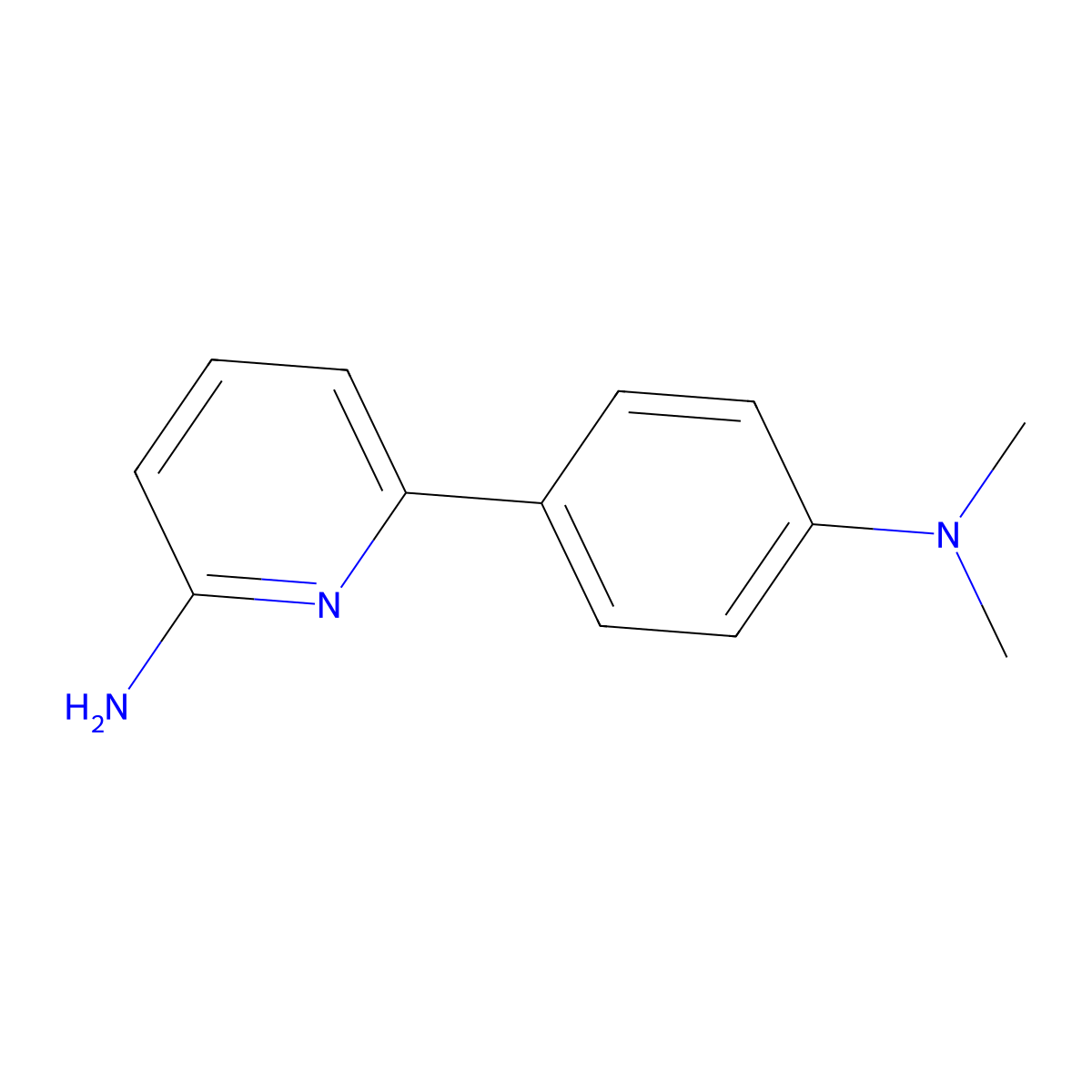 6-(4-(Dimethylamino)phenyl)pyridin-2-amine molecular structure, CAS 1183226-76-7