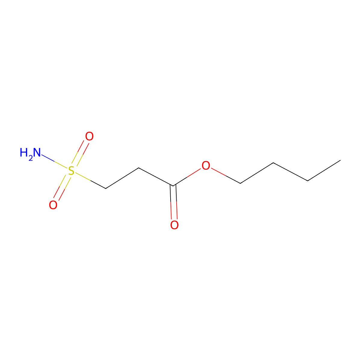 Butyl 3-sulfamoylpropanoate molecular structure, CAS 1183230-82-1
