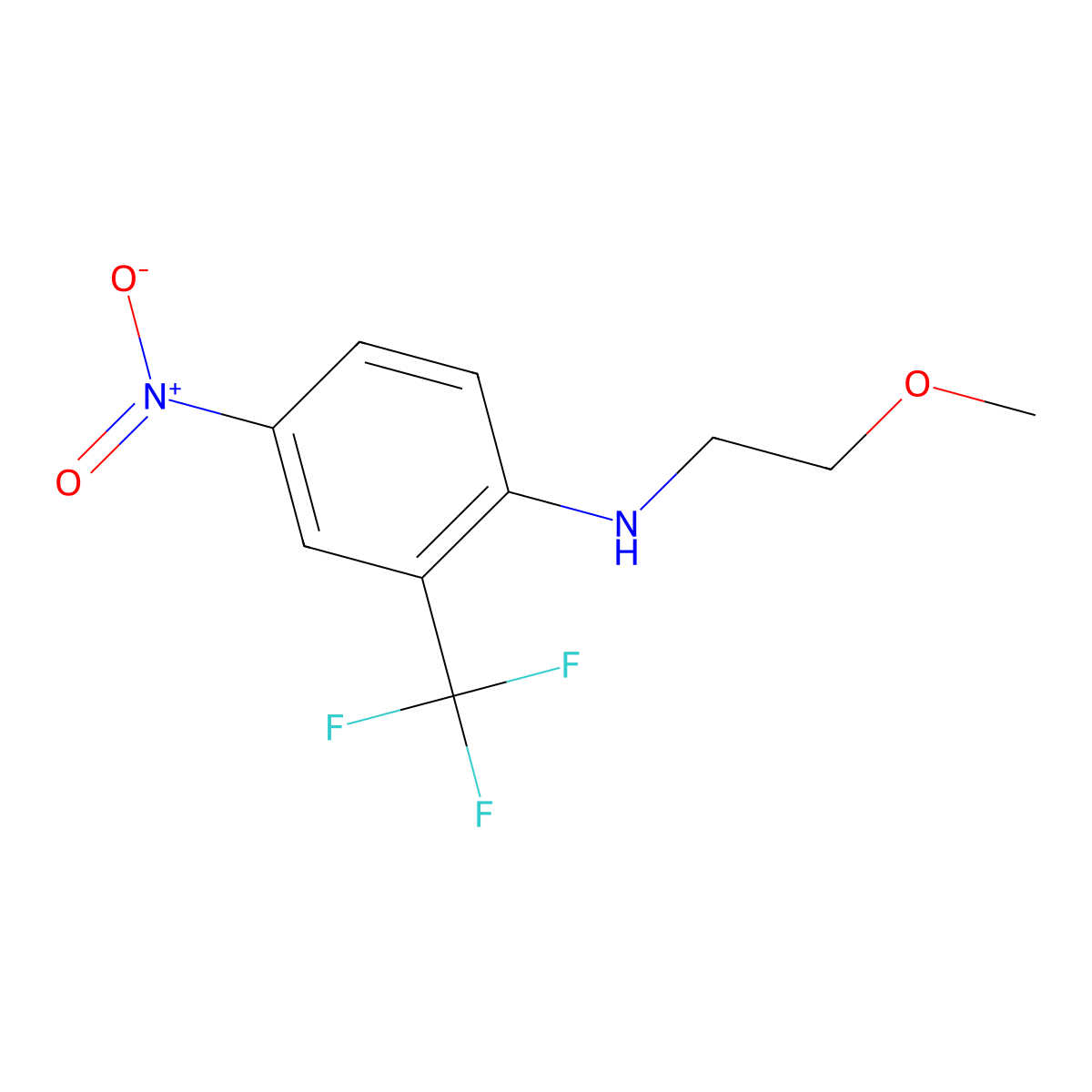 N-(2-methoxyethyl)-4-nitro-2-(trifluoromethyl)aniline molecular structure, CAS 1183236-47-6
