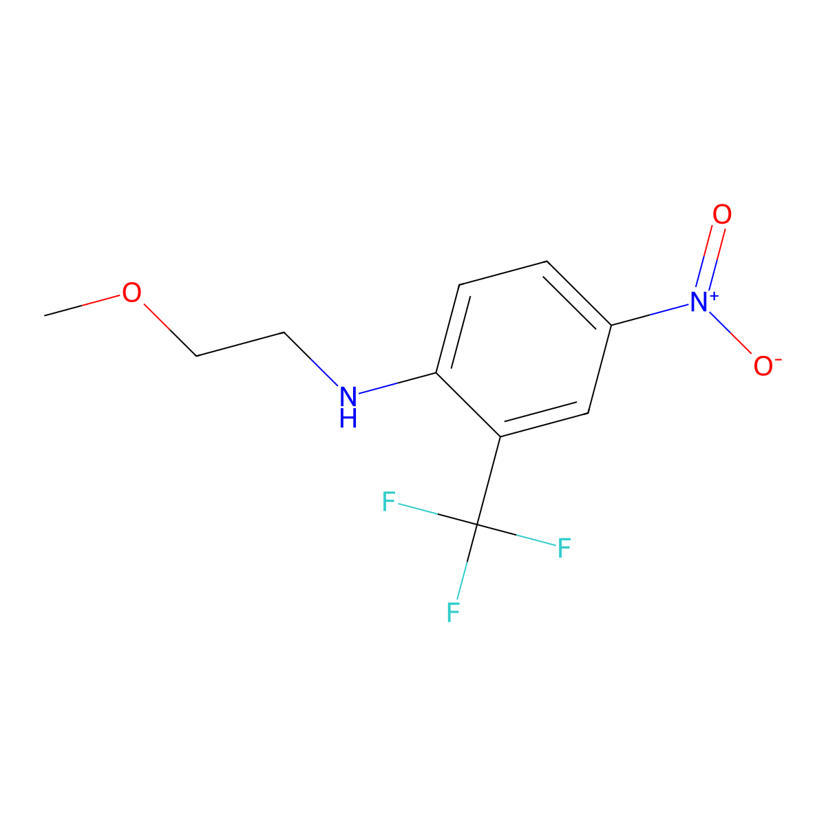 N-(2-methoxyethyl)-4-nitro-2-(trifluoromethyl)aniline molecular structure, CAS 1183236-47-6