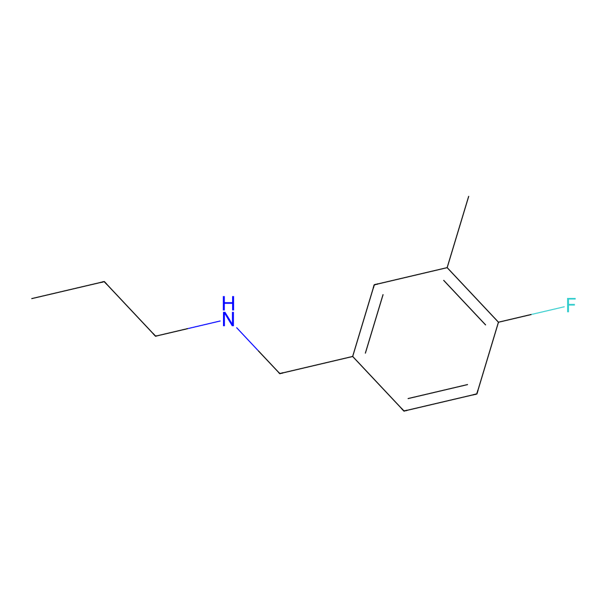 [(4-Fluoro-3-methylphenyl)methyl](propyl)amine molecular structure, CAS 1183241-30-6