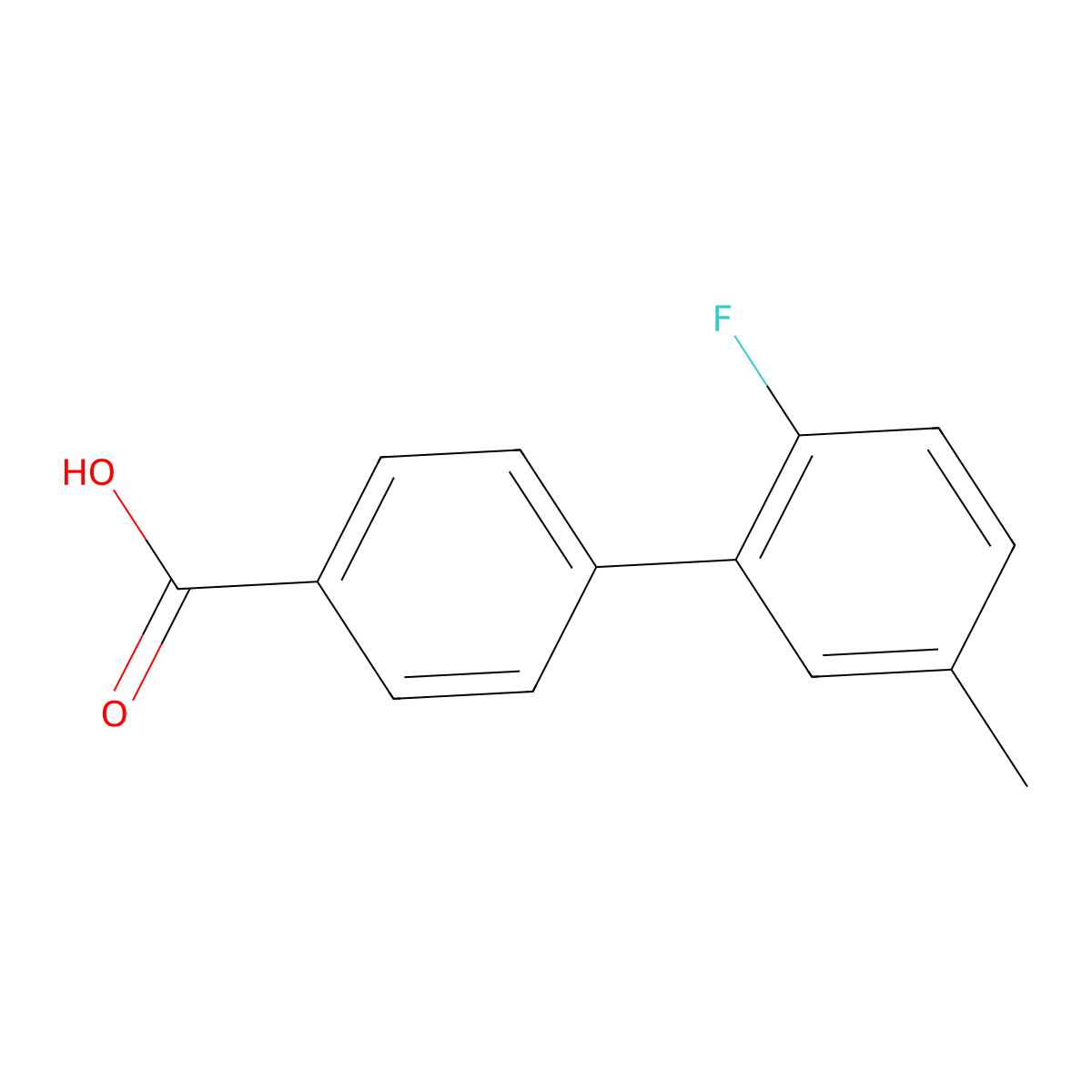 4-(2-Fluoro-5-methylphenyl)benzoic acid molecular structure, CAS 1183244-35-0