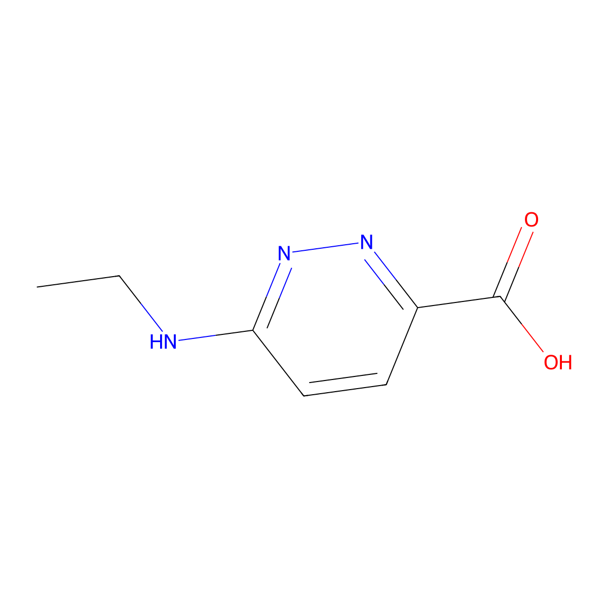 6-(Ethylamino)pyridazine-3-carboxylic acid molecular structure, CAS 1183245-80-8