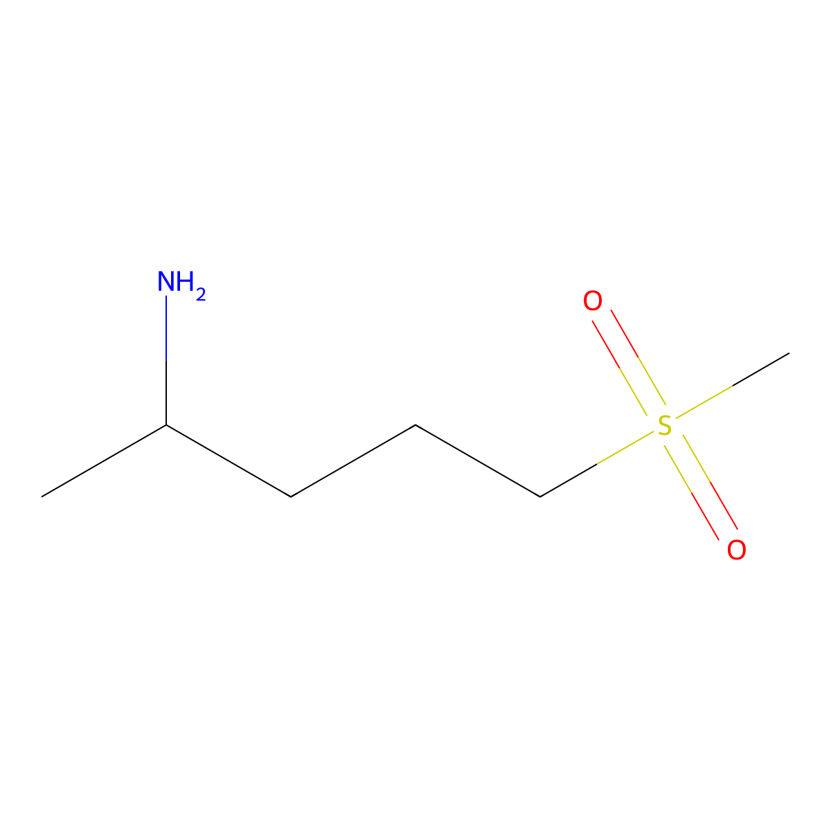 5-Methanesulfonylpentan-2-amine molecular structure, CAS 1183249-61-7